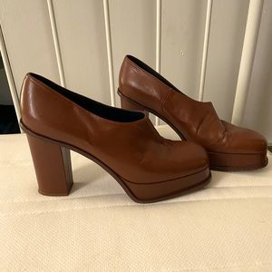 Celine leather platforms, round toe, side 10